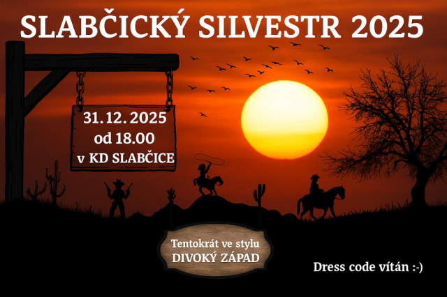 SLABČICKÝ SILVESTR 2025 - plakát