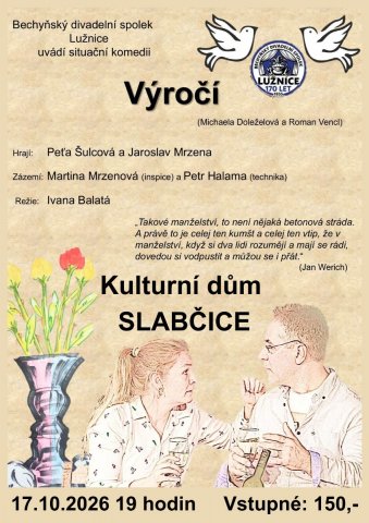 Výročí – divadelní komedie - plakát