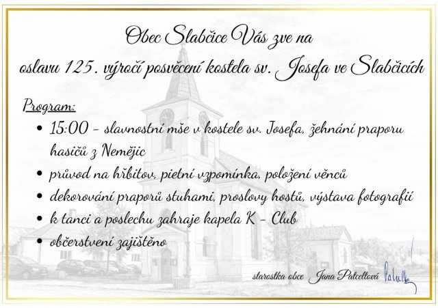 125 let kostela Slabčice - Plakát 2_2