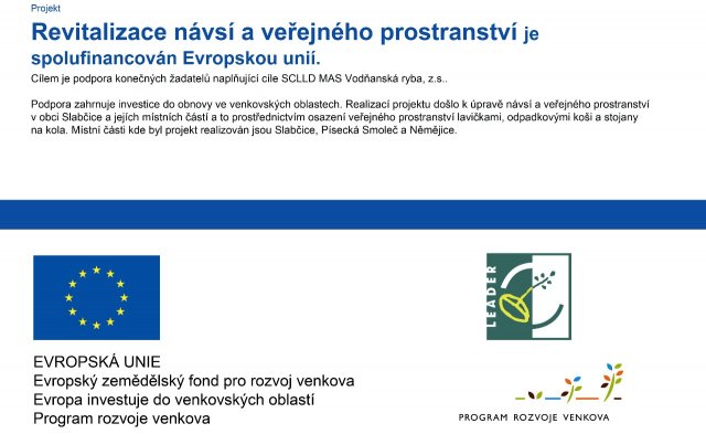 Projekty publicita 2022 : Název projektu: Revitalizace návsí a veřejného prostranství - plakát