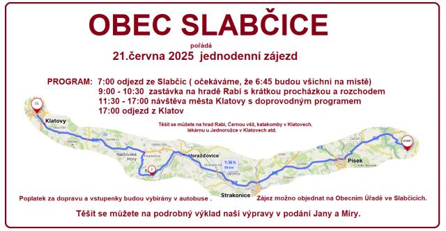 Zájezd Slabčice - Klatovy - plakát